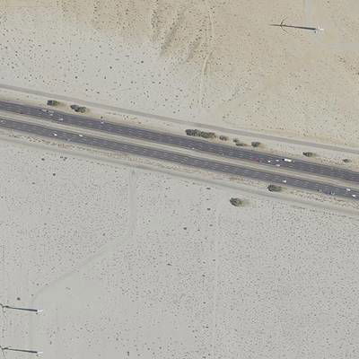 Sample image from Overhead Imagery of Wind Turbines (by Duke Dataplus2020)