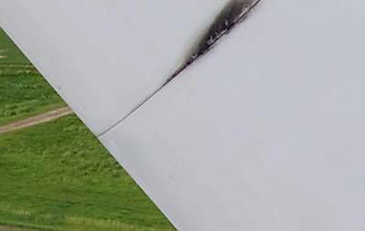 Sample image from YOLO Annotated Wind Turbine Surface Damage