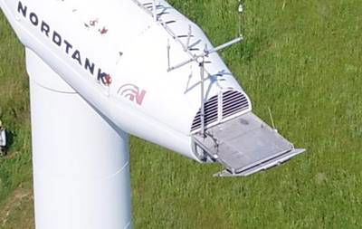 Sample image from YOLO Annotated Wind Turbine Surface Damage