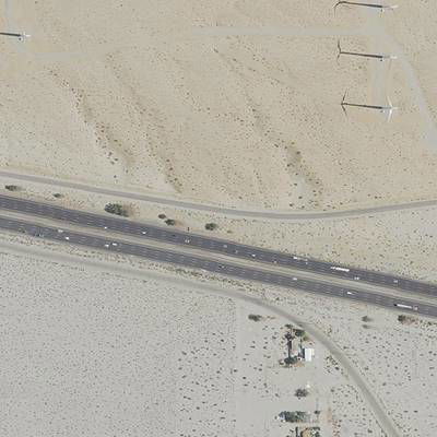 Sample image from Overhead Imagery of Wind Turbines (by Duke Dataplus2020)