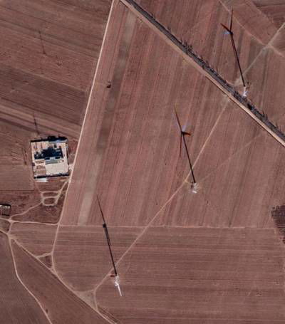 Sample image from Multi-topography Dataset for Wind Turbine Detection