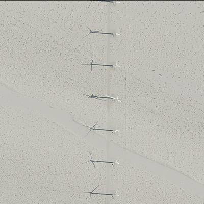 Sample image from Overhead Imagery of Wind Turbines (by Duke Dataplus2020)